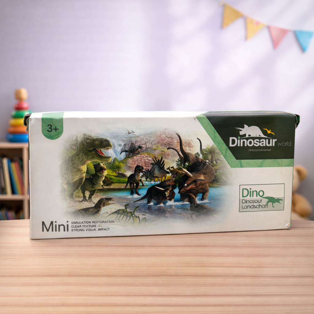 Dinosaur World Toy Set for Kids | Mini Dino Figures with Jungle Theme | Play Sets for Boys & Girls 3+