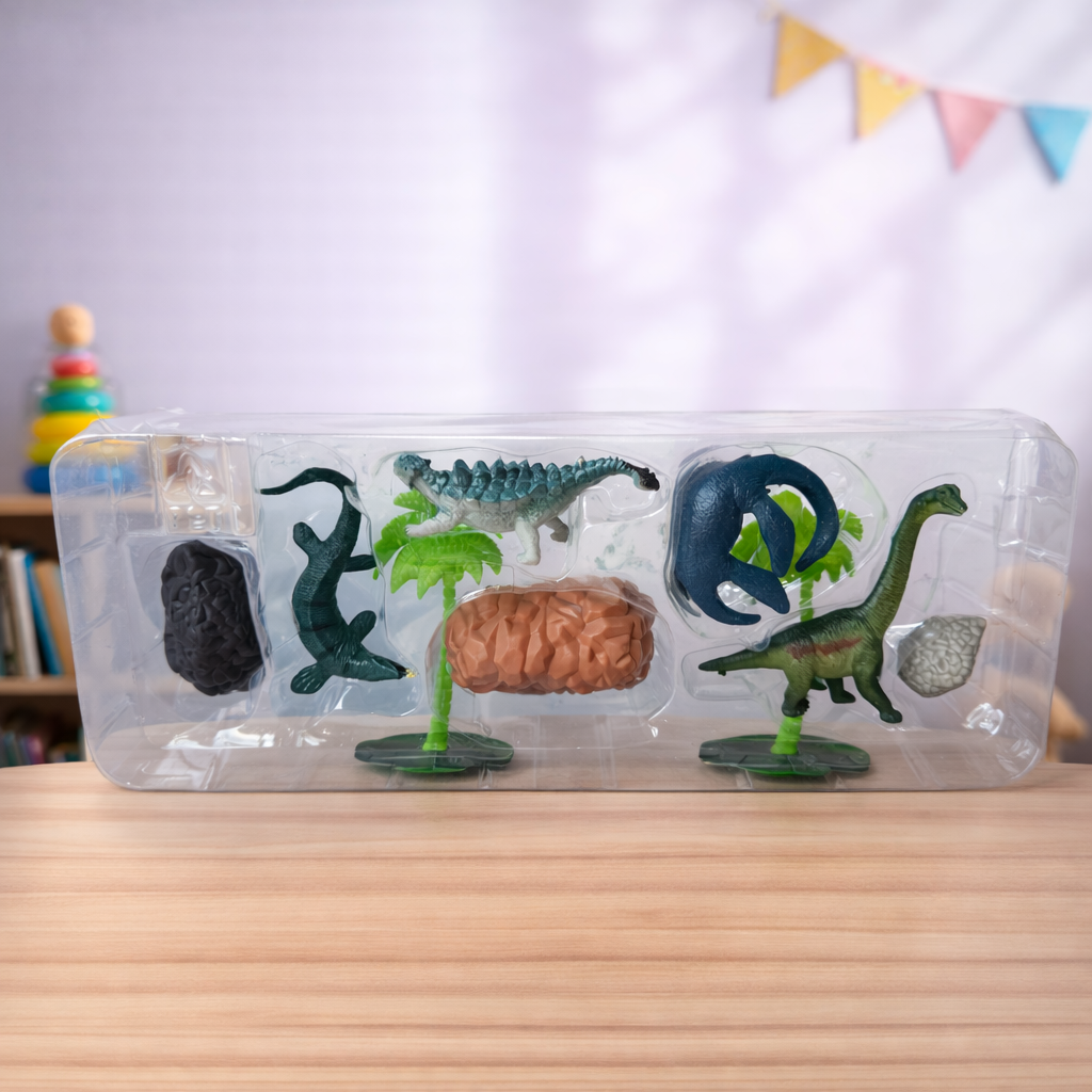 Dinosaur World Toy Set for Kids | Mini Dino Figures with Jungle Theme | Play Sets for Boys & Girls 3+