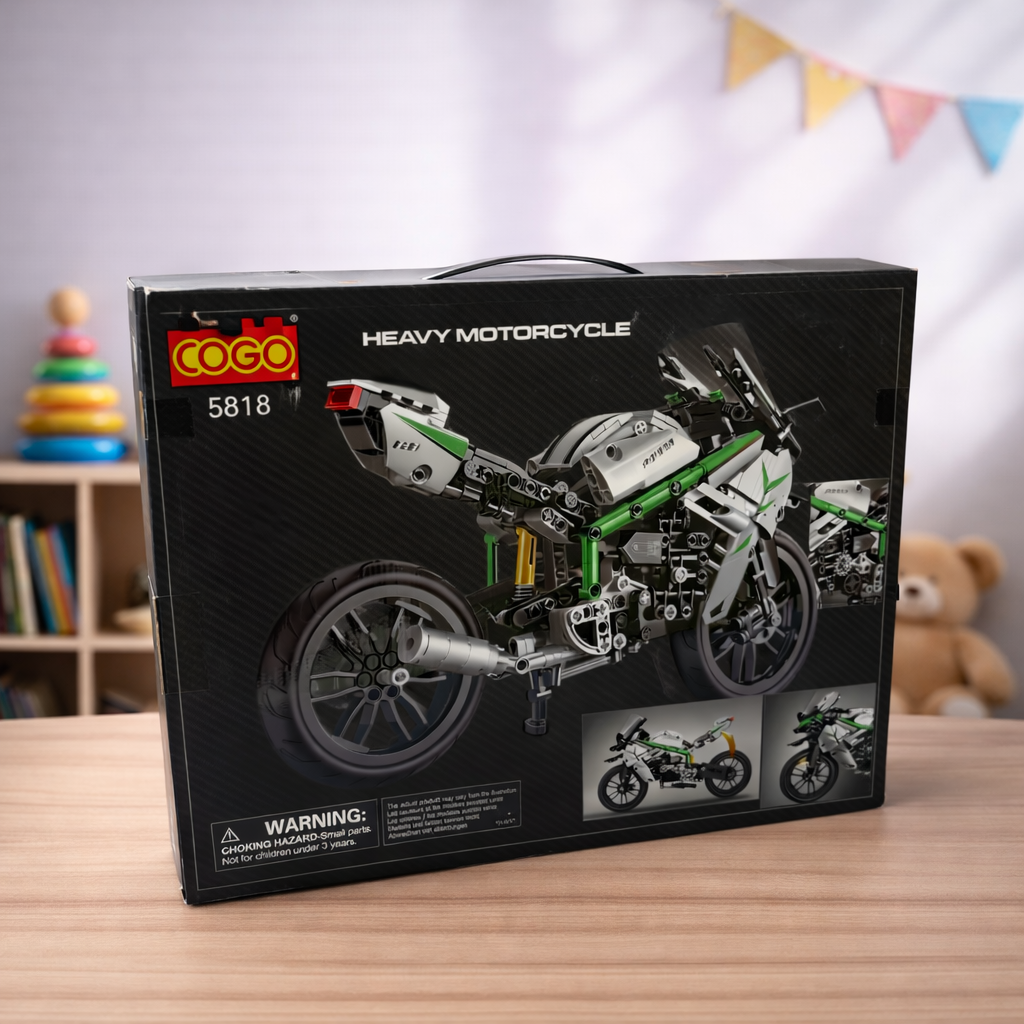 Tech Storm Motorcycle Building Kit | 600PCS DIY Motorbike Model Toy | Educational STEM Toy for Kids