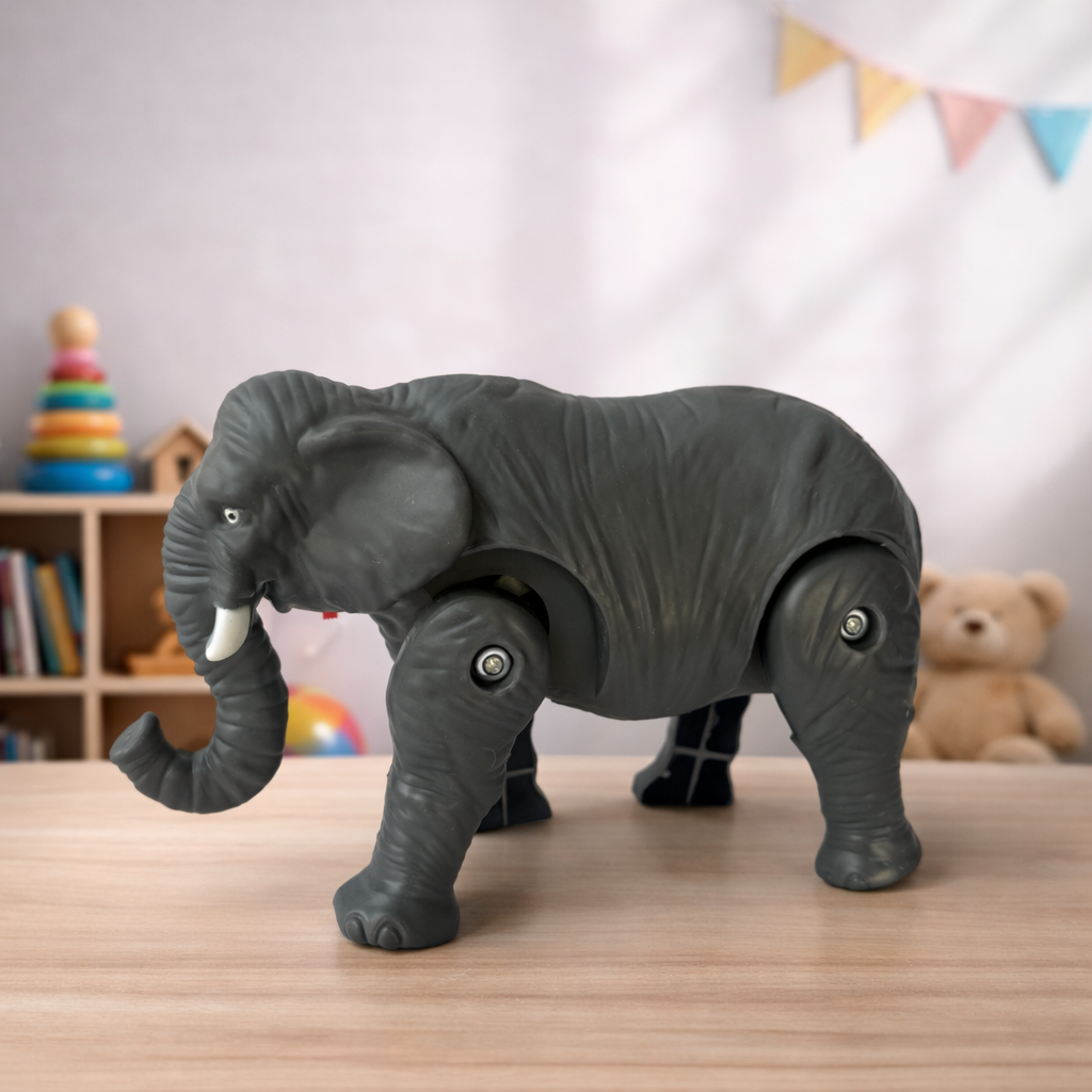Walking Elephant Toy with Light & Sound | 3-in-1 Battery Operated Animal Toy for Kids 3+ Boys & Girls