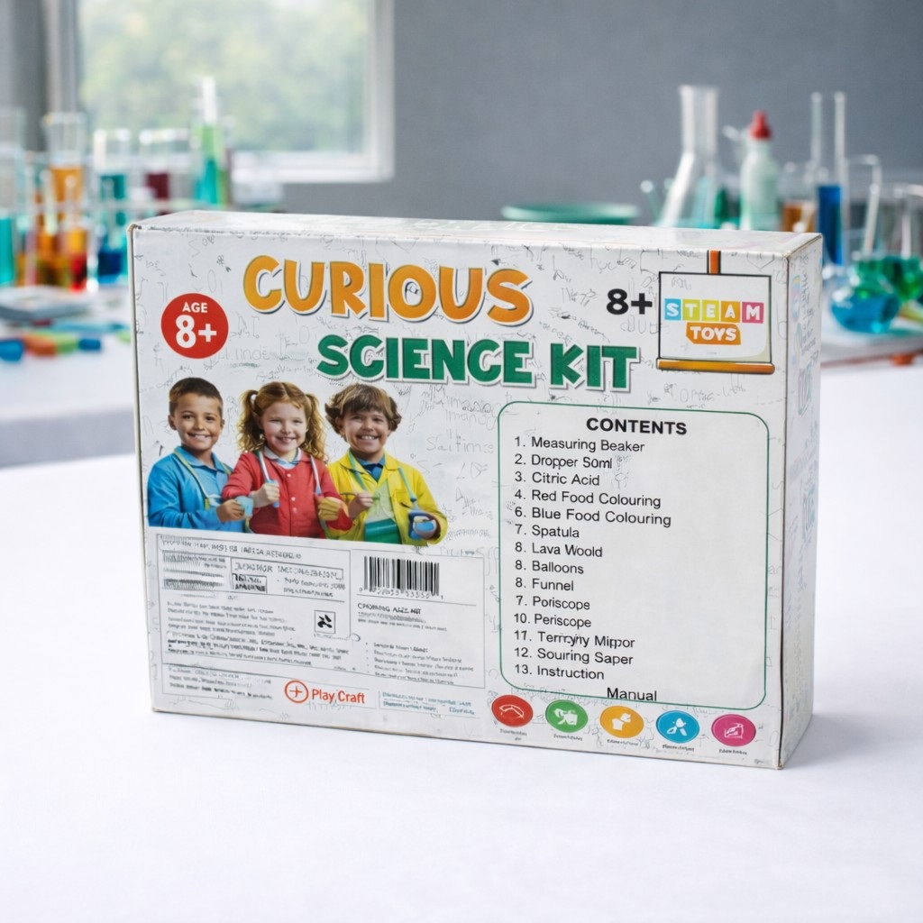 Curious Science Kit for Kids (8+ Years) | STEM Educational Experiment Kit with 40+ Experiments & 16+ Tools | DIY Fun Learning Science Toy