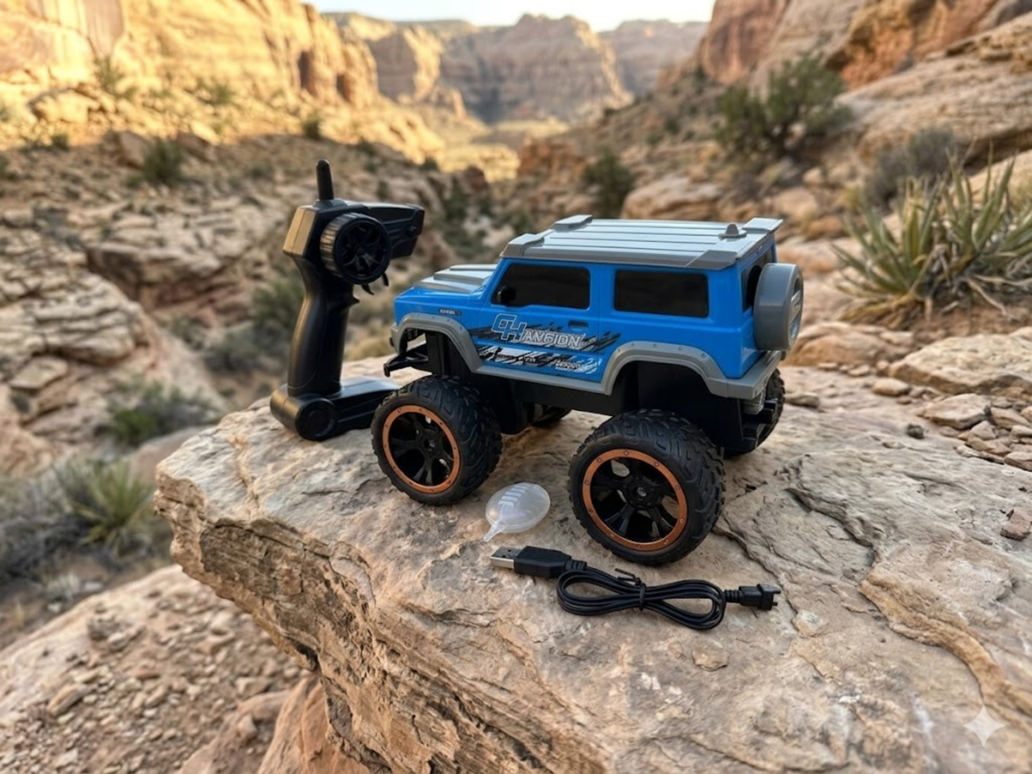 1:16 RC Spray Off-Road Monster Truck with Mist Spray Function, Remote Control Car with USB Rechargeable Battery, High-Grip Wheels, Indoor & Outdoor Toy for Kids (3+ Years)