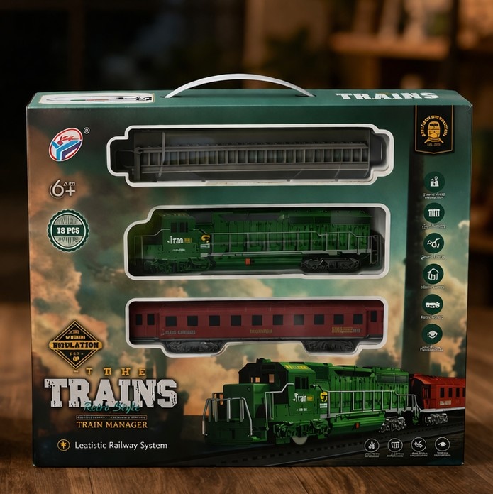 Electric Toy Train Set with Tracks, Lights & Sound – Realistic Engine Model Train for Kids | Battery Operated Railway Set | Ages 3+