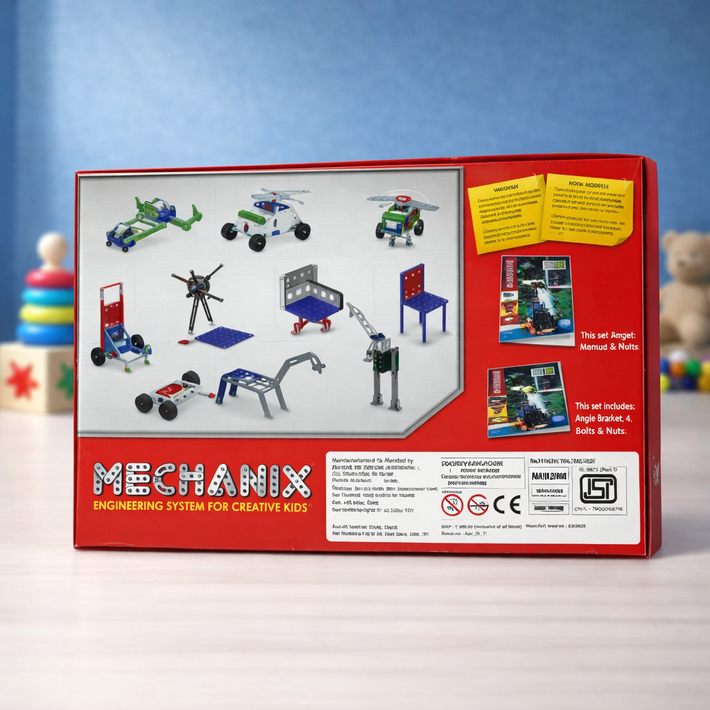 Mechanix 2 STEM Engineering Kit for Kids (7+ Years) – 170 Pieces, 15 Models DIY Construction Set for Creative Learning