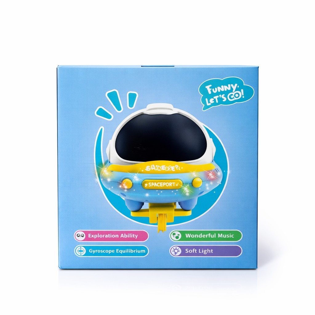 Balanced Astronaut Toy Car – Single Wheel Balance Track Set with Light & Music | DIY STEM Educational Space Toy for Kids (3+ Years)