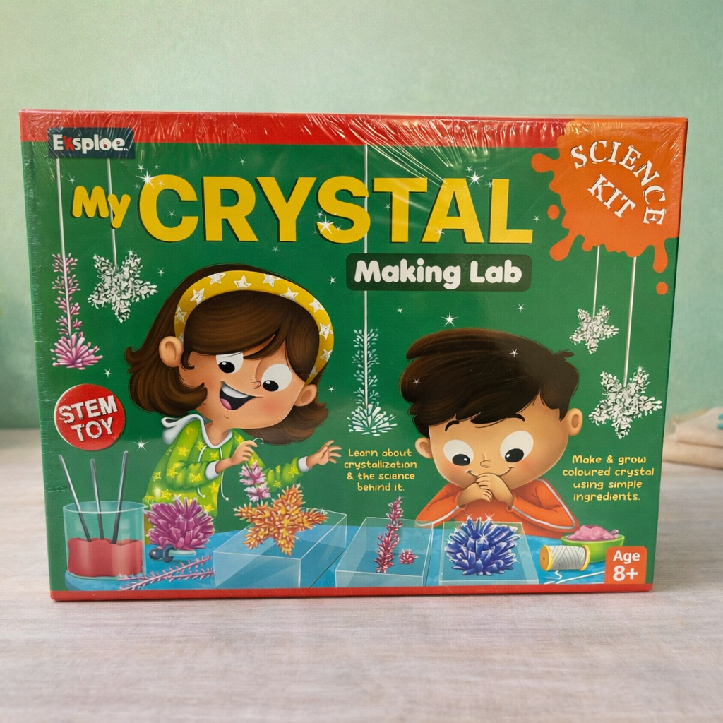 My Crystal Making Lab STEM Science Kit for Kids 8+ | DIY Crystal Growing Experiment Kit | Educational Chemistry Learning Toy with 16 Tools & Materials