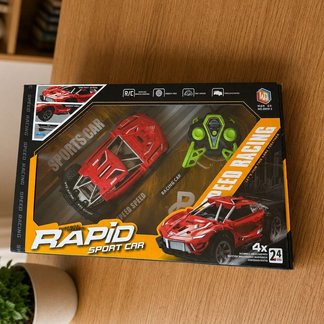 2.4GHz RC Sports Racing Car for Kids – High Speed Remote Control Off-Road Drift Car with Full Function Steering, Rechargeable Battery | Age 3+