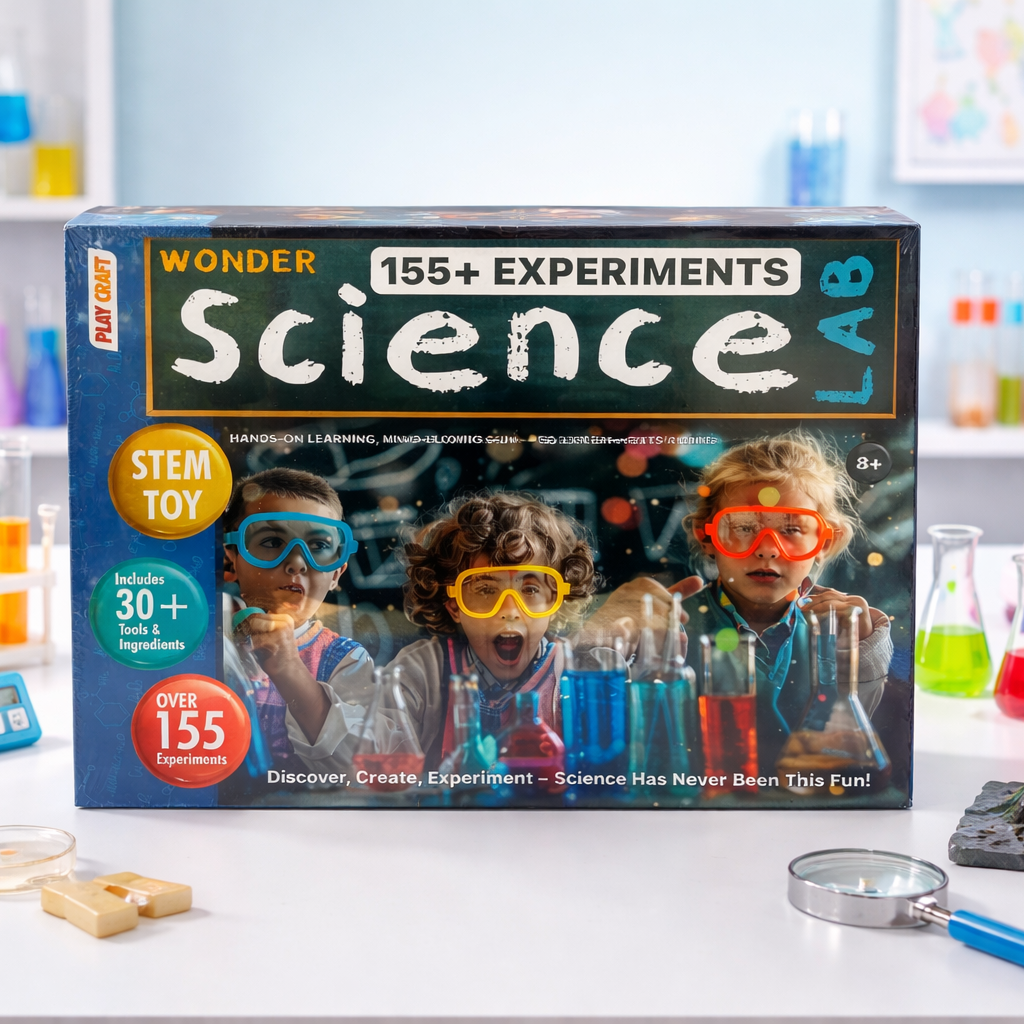 Wonder Science Lab Kit for Kids (Age 8+) – 155+ Science Experiments STEM Educational Toy | DIY Chemistry Lab Set with 30+ Tools & Ingredients | Hands-On Learning Science Kit for Boys & Girls