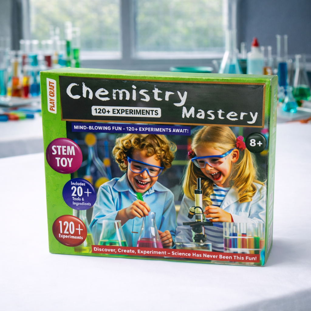 Chemistry Mastery Science Kit for Kids (8+ Years) – 120+ Experiments STEM Learning Toy with Lab Tools, Educational DIY Chemistry Set for Boys & Girls | Fun Science Activity Kit