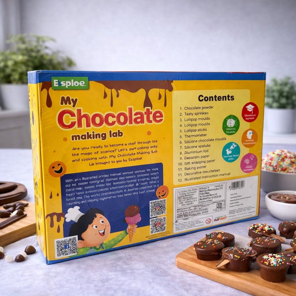 My Chocolate Making Lab Kit for Kids | DIY STEM Cooking & Science Toy Set with Molds & Tools (Age 8+)