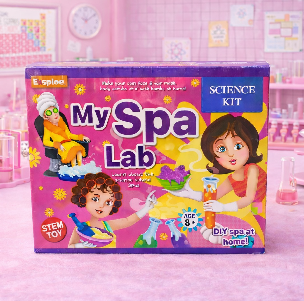 My Spa Lab Science Kit for Kids (Age 8+) – DIY Spa STEM Educational Toy | Make Face Masks, Body Scrubs & Bath Bombs | Fun Science Experiment Kit for Girls & Kids