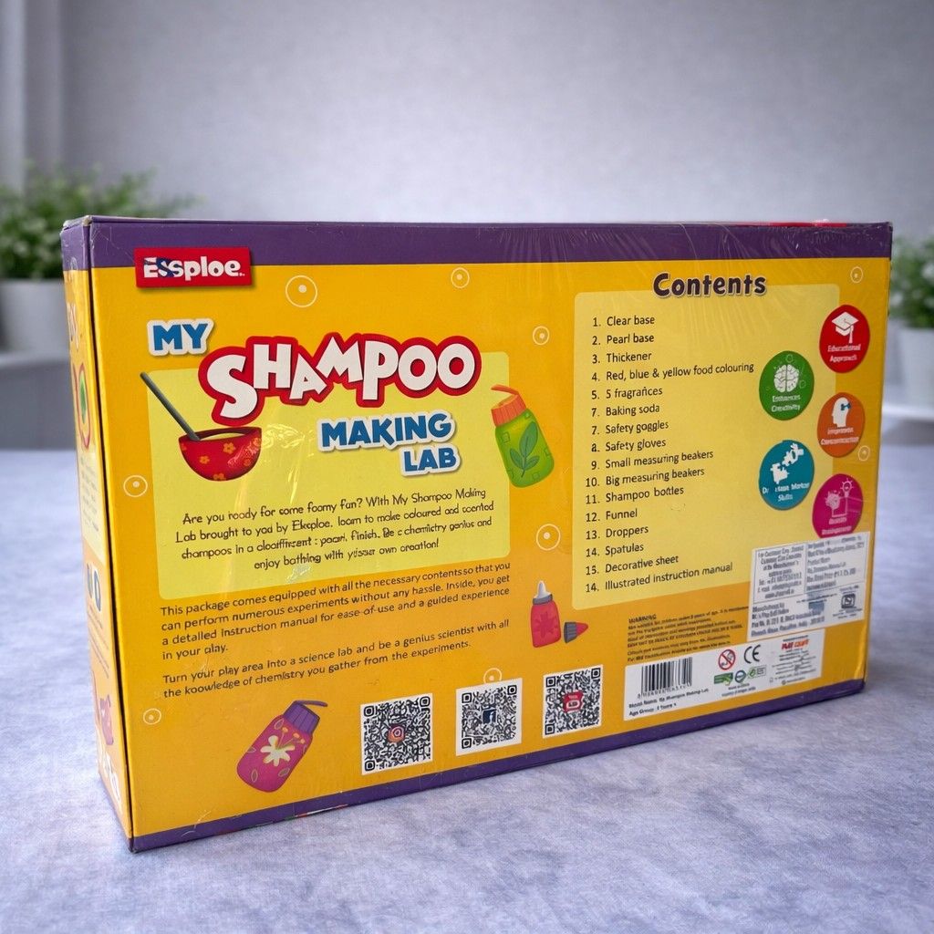 My Shampoo Making Lab Kit for Kids | DIY STEM Chemistry Toy Set with Fragrance & Color Mixing (Age 8+)