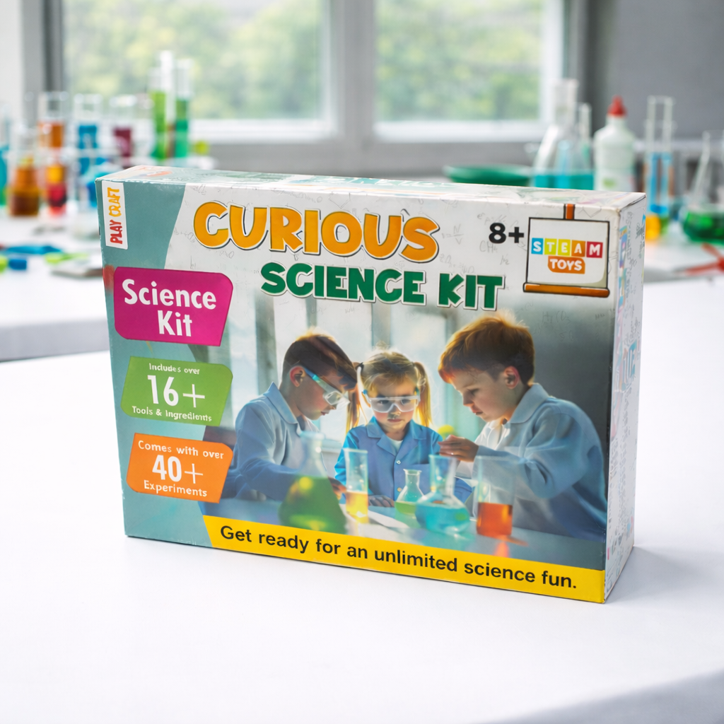 Curious Science Kit for Kids (8+ Years) | STEM Educational Experiment Kit with 40+ Experiments & 16+ Tools | DIY Fun Learning Science Toy